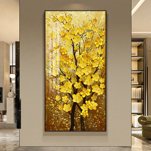 黄金树入户玄关装饰画