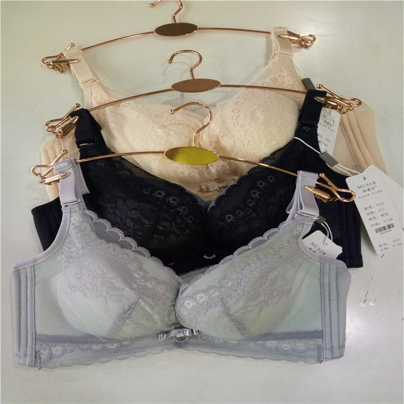 沐思尔5305女无钢圈加厚馒头A杯聚拢蕾丝小胸/胸罩新女士内衣文胸