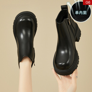 高跟短靴女款女靴春秋单靴冬季加绒2025新款女鞋爆款马丁靴