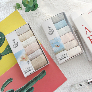 棉稻田内裤女纯棉抗菌大码少女中腰三角内裤舒适透气包臀女士内裤