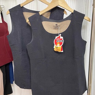 逸如枫驼绒前后贴片护背护肚双层秋冬加厚打底保暖背心8105女士