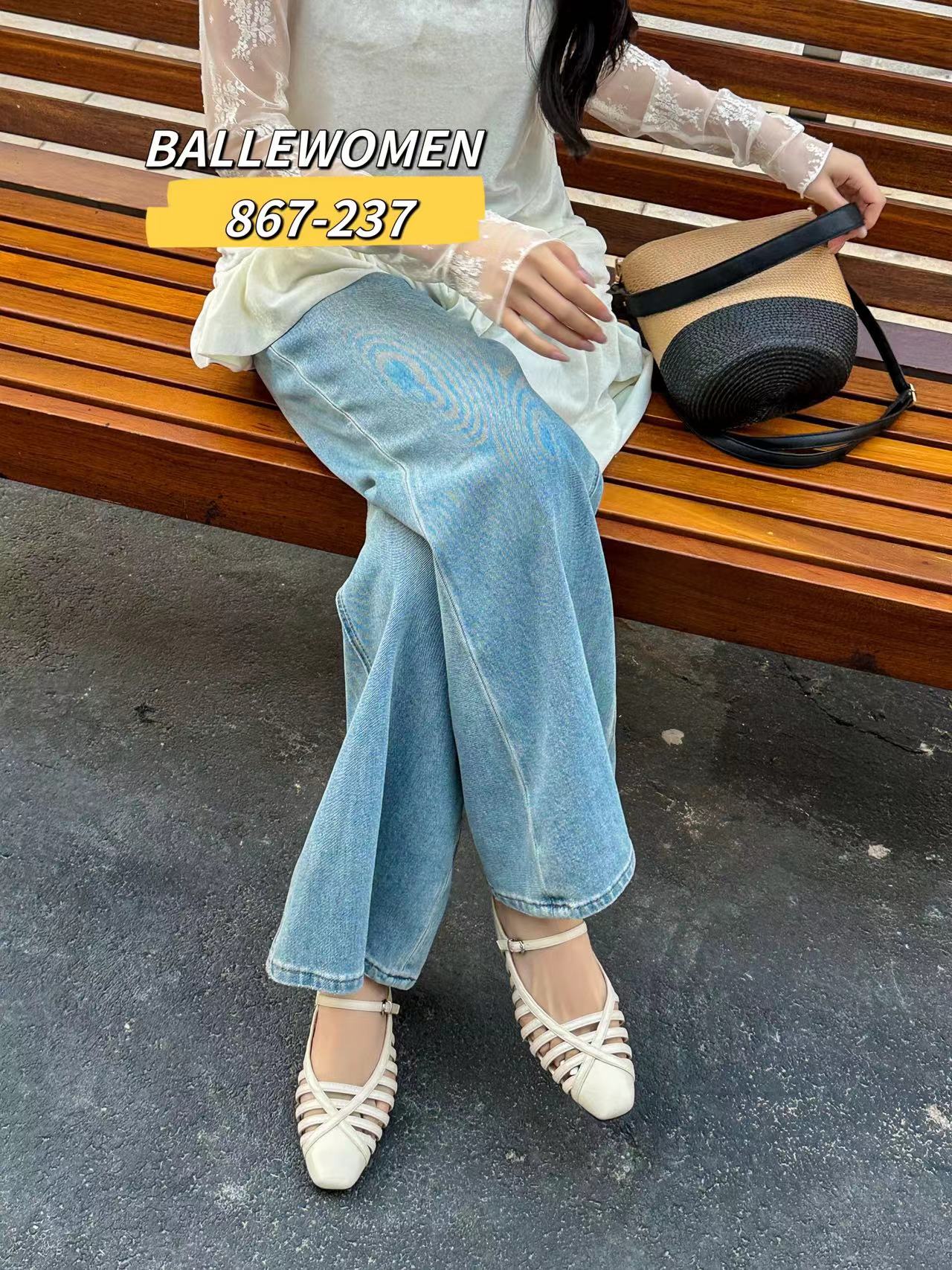 专柜正品白丽女人2026新款牛皮镂空编织方头坡跟包头半拖鞋
