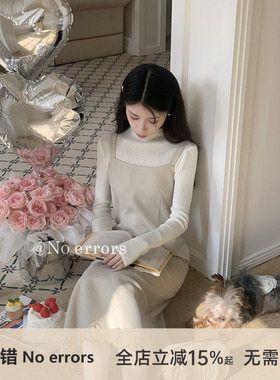 不出错No errors 下摆定位绣毛呢加厚吊带背心裙 2025冬新款