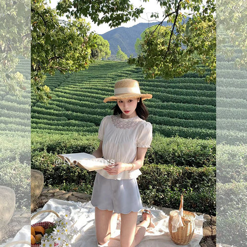 不出错No errors 俏皮百搭波浪边西装a字短裤2026夏新款