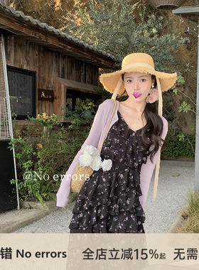 不出错No errors【花市少女】重工碎花荷叶边吊带连衣裙 26春新款