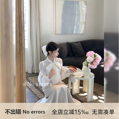 不出错No errors【罗曼史】气质优雅宫廷感蝴蝶结衬衫 2026春新款