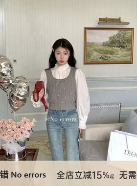 不出错No errors 腿精牛仔～爱心扣显腿直九分锥形牛仔裤