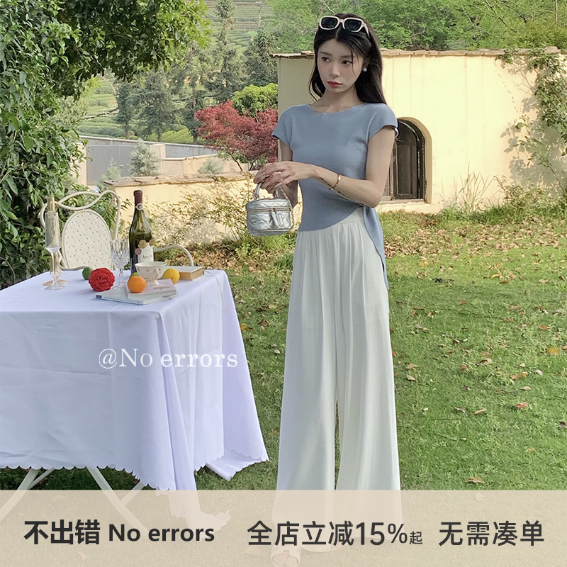 凉凉裤～天丝亚麻阔腿长裤