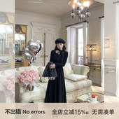 errors 午夜芭蕾 黑色蝴蝶结绑带显瘦连衣裙 不出错No 秋冬新款