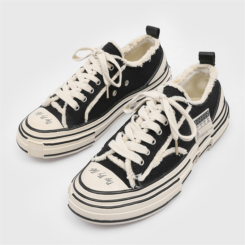 吴建豪同款乞丐鞋厚底透气帆布鞋