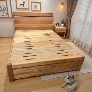 全实木红檀木双人床1.5成人床1.2单人床1米儿童床实木床1.8米大床