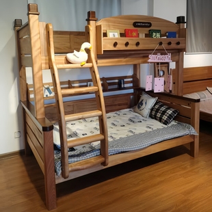 红檀木高低床全实木上下床儿童床上下铺实木两层子母床环保双层床