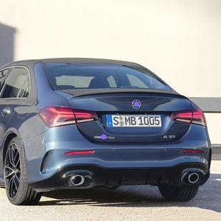 适用于奔驰19-22款A级A200LA220L改装A35L后唇AMG双出尾唇喉包围