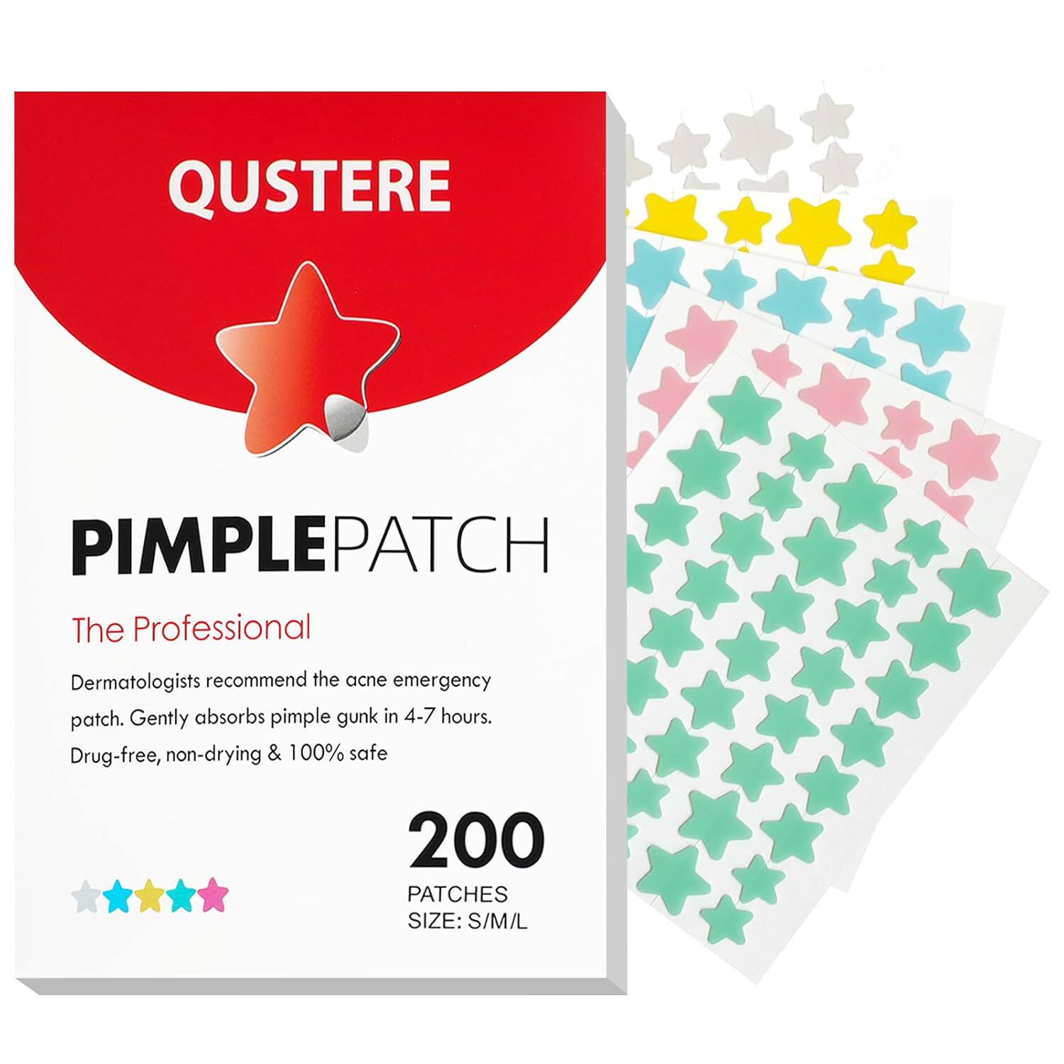 QUSTERE Pimple Patches for Face面部粉刺贴片水胶体祛痘遮盖贴
