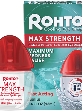 Rohto Max Strength Redness Relieve润滑滴眼液清凉缓解眼睛发红