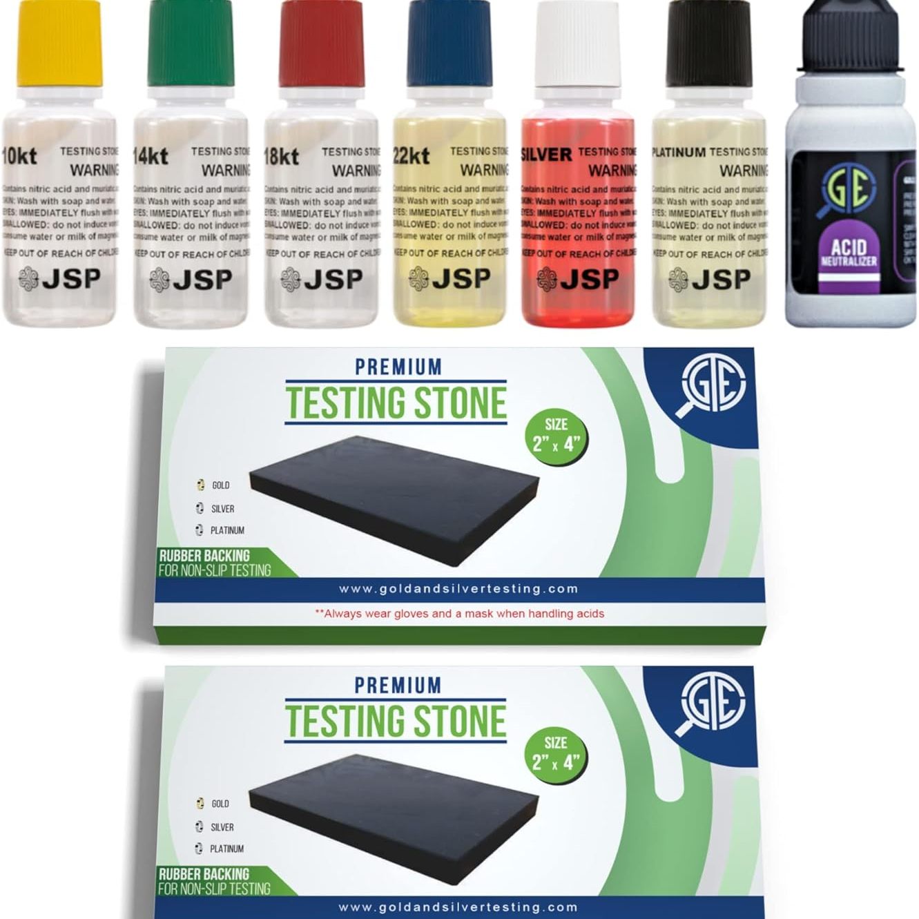 Gold Silver Jewelry Tester Appraisal Kit 10K-24K金银首饰测试