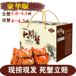 5两公蟹 4两母蟹 超大母蟹 洪湖大闸蟹清水螃蟹特大鲜活现货礼盒