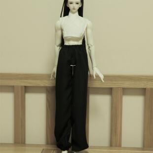 【玲珑阁】bjd娃衣中裤黑色雪纺古风内搭灯笼裤三分叔