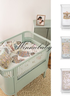 法国atelierchoux儿童床笠婴儿宝宝有机棉床单适用stokke lender