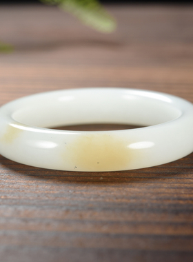 且末料糖白玉手镯