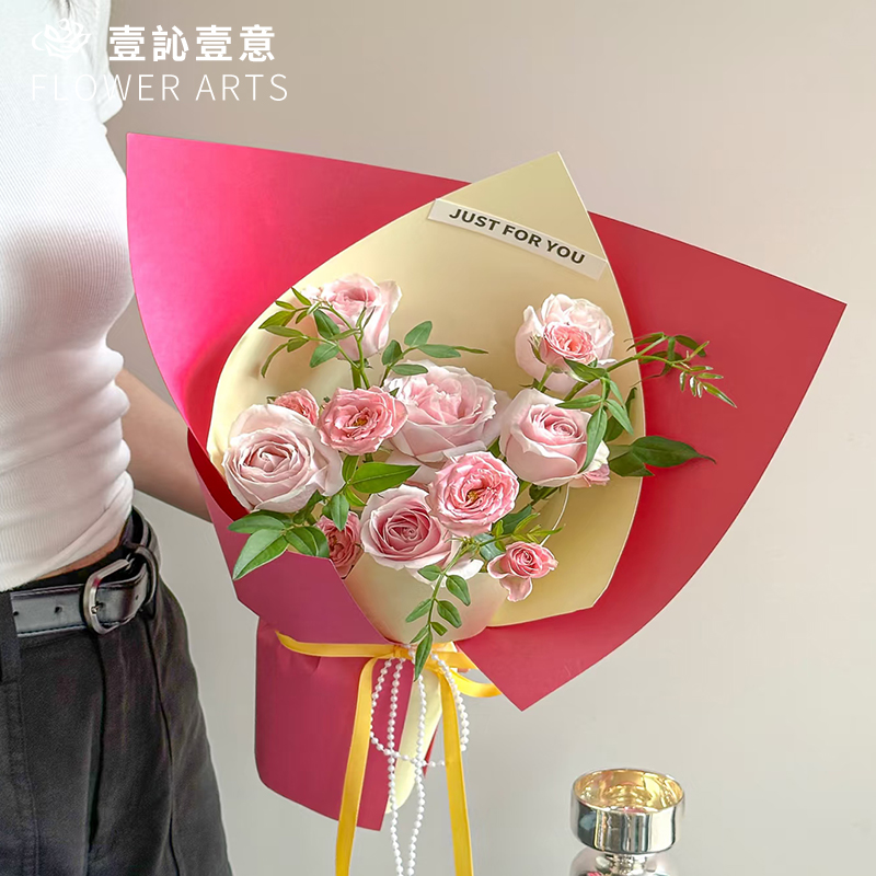 情人节纯色硬挺造型纸彩色157g硬卡纸花束包装加厚花艺塑型牛皮纸