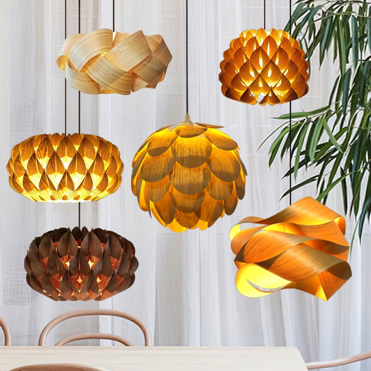 日式木艺禅意茶室餐厅民宿吊灯