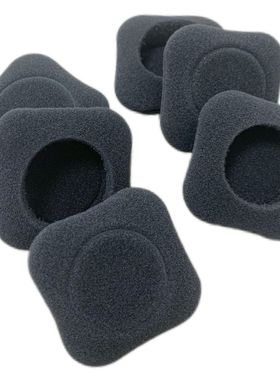 适用于logitech罗技H150海绵套H151耳棉H130 H250耳罩耳机保护套黑色柔软替换简约纯色方形耳机套替换配件