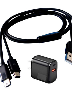 双大头usbmini t型口数据线一拖二三四老款接口梯形年手机充电线
