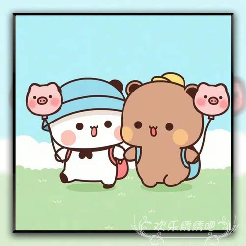 可爱卡通一二布布十字绣2025新款客厅线绣手工钻石画满钻diy学生