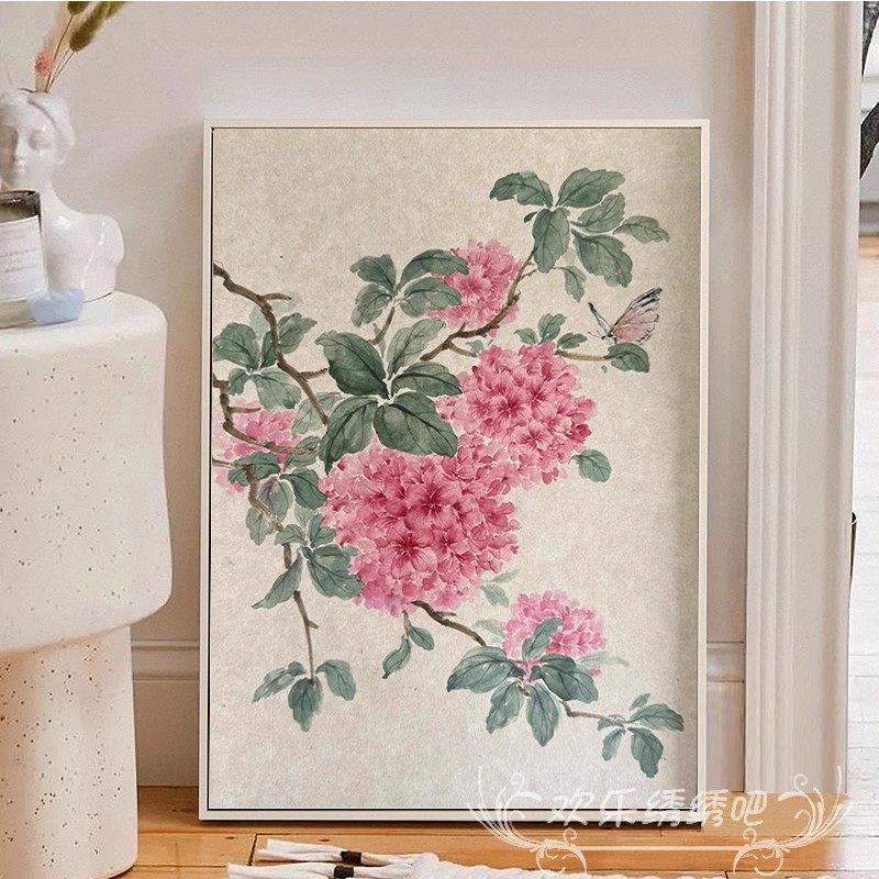 十字绣2025新款线绣国风绣球花花卉系列小件刺绣钻石画手工贴钻画