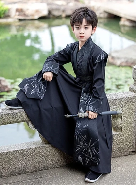 汉服男童2025春秋款儿童古装国学男孩唐装少爷公子帅气演出服五竹