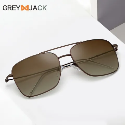 眼镜镜片新款太阳镜欧美时尚拉丝双色1.1变色22偏光墨镜电镀男士