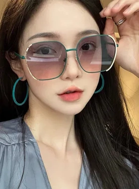 抹茶绿网红同款ins太阳眼镜防紫外线女士一件墨镜墨镜偏光女