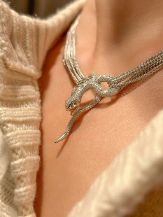 MUSEDEN杜掌门高级感多层灵蛇项链颈链无性别简约百搭男女同款