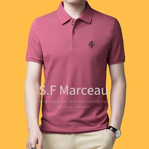S.F Marceau~米兰时尚~轻奢品质~男士短袖t恤夏季潮流纯棉Polo衫