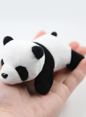 可爱趴趴熊猫挂件精致毛绒公仔大熊猫配饰玩偶衣服DIY装饰品玩具