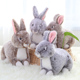 仿真白脚野兔子玩偶可爱小兔子公仔摆件毛绒玩具送女孩子礼物