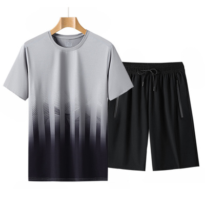 夏季运动套装男女情侣休闲速干