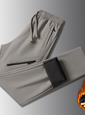 Winter Men Fleece Warm Hiking Pants Sport Windproof Trousers