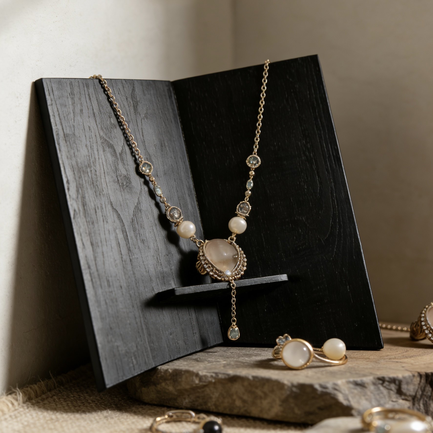 新中式复古首饰盒收纳盒家用梳妆小饰品盒女生房间卧室内桌面摆放,收纳整理,首饰架,淘宝优惠券,粉丝福利购,淘宝优惠卷