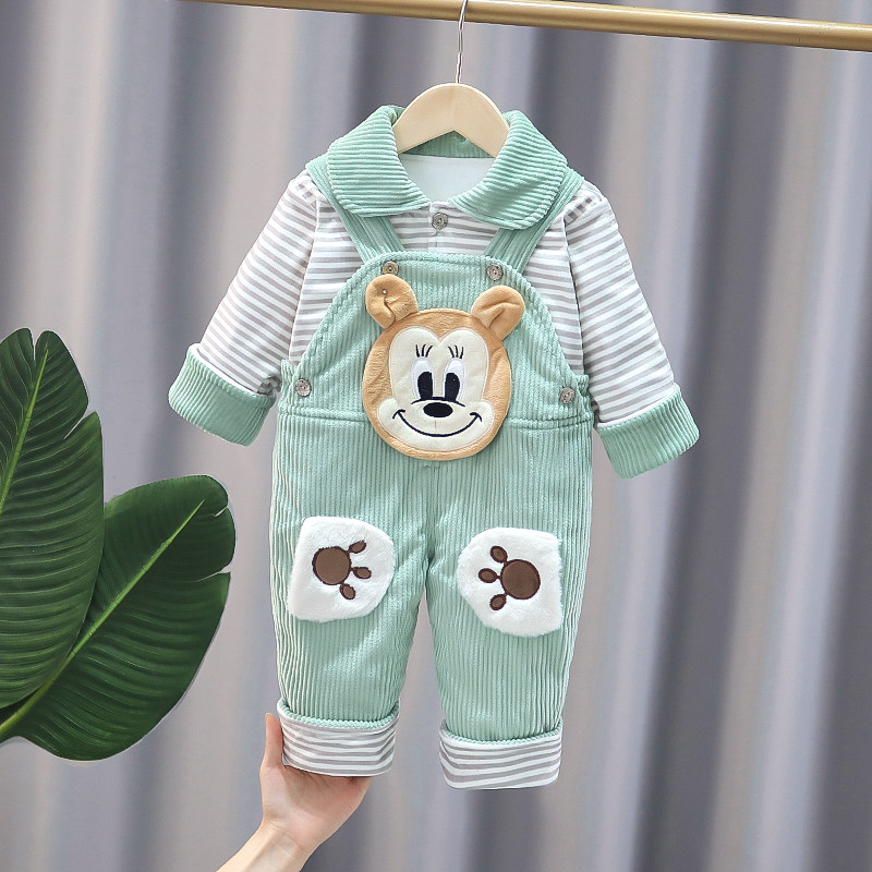 男宝宝背带裤套装婴幼儿棉衣连体裤2件套女童0-1-2岁春秋冬外出服,童装/婴儿装/亲子装,套装,淘宝优惠券,粉丝福利购,淘宝优惠卷