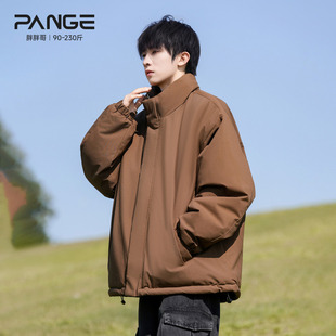 胖胖哥冬季休闲棉服冬天男生复古宽松大码百搭男款立领棉衣外套