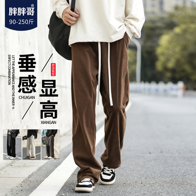 胖胖哥运动日系灯芯绒休闲长裤