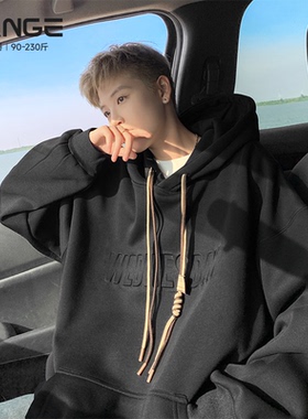 胖胖哥重磅390g卫衣男春季2025新款大码宽松潮流百搭美式连帽外套