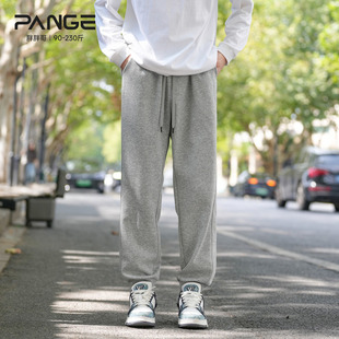 男款 直筒运动休闲长裤 秋季 大码 子 宽松长裤 胖胖哥320g灰色束脚卫裤