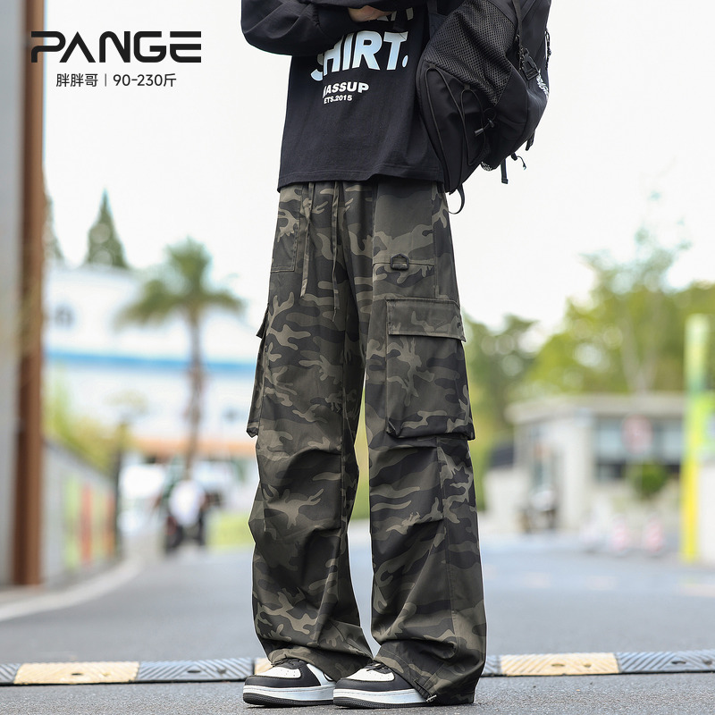 复古迷彩工装裤男款秋季新款