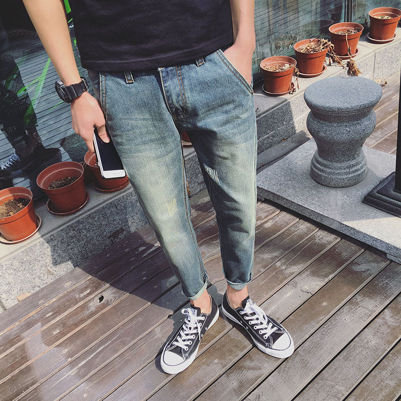 Jeans pour grands chantiers droite en vrac en coton pour été - Ref 1479793 Image 1