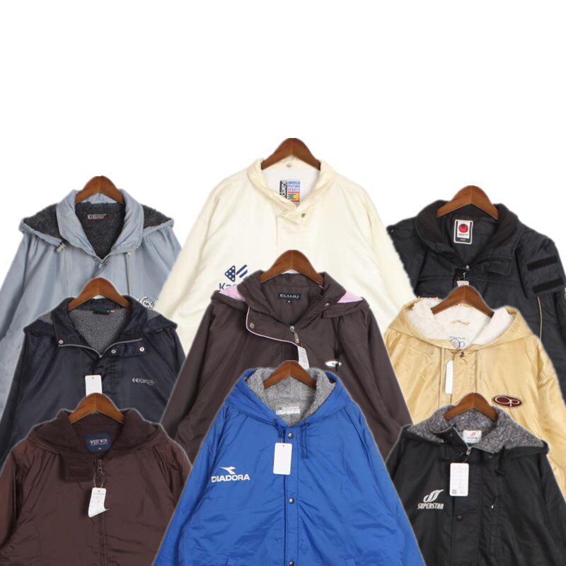 vintage古着原宿街头潮牌撞色冲锋衣户外冬季保暖棉服男女外套G24