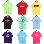 vintage古着美国制印花卡通图案圆领T恤宽松短袖 男女 R13