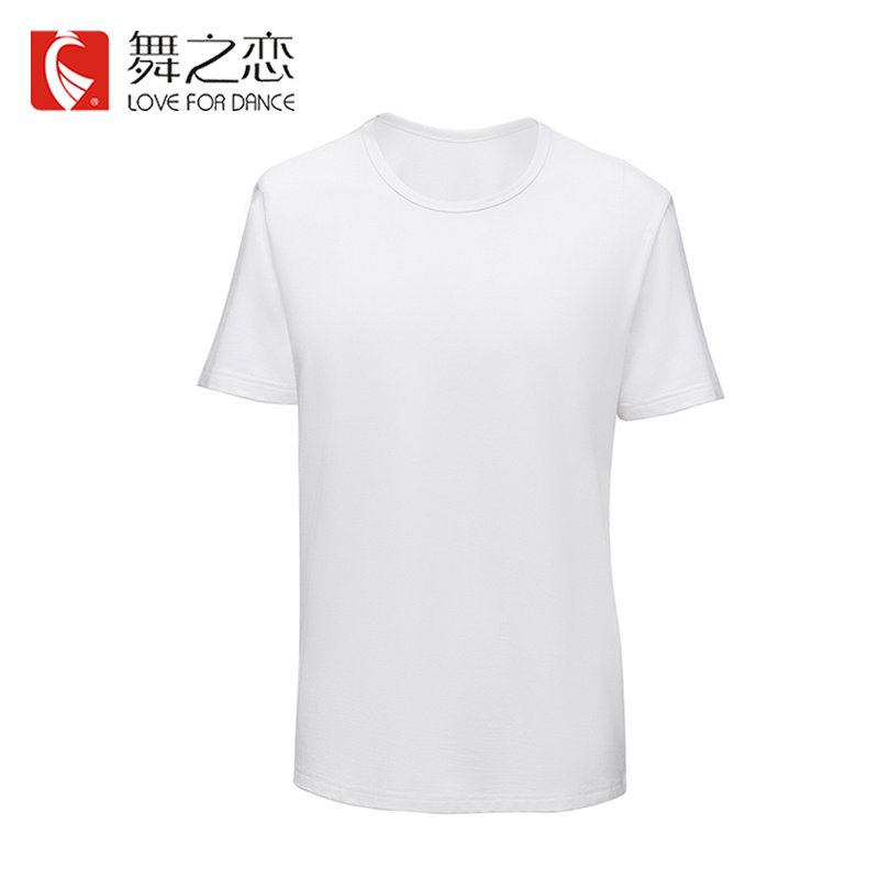 舞之恋男士跳舞艺考服短袖学生圆领舞蹈形体服成人现代舞练功上衣